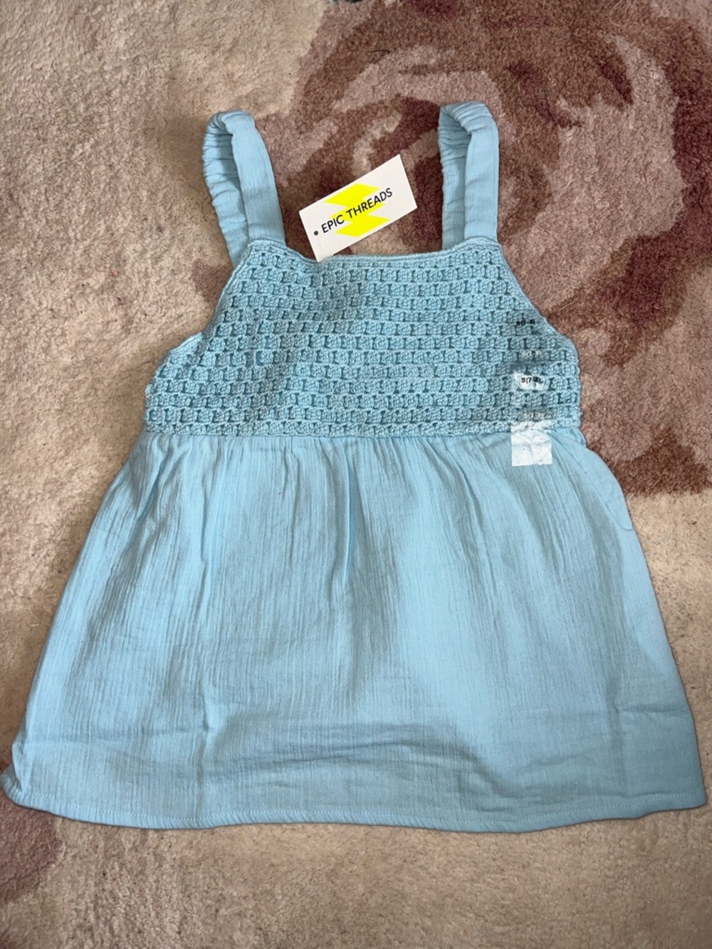 NEW Epic Threads Light Blue Smocked Tank Top for Kids